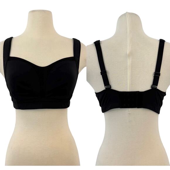 Lululemon Ta Ta Tamer II Sports Bra Black Convertible Straps Full Support 36D - Picture 1 of 6